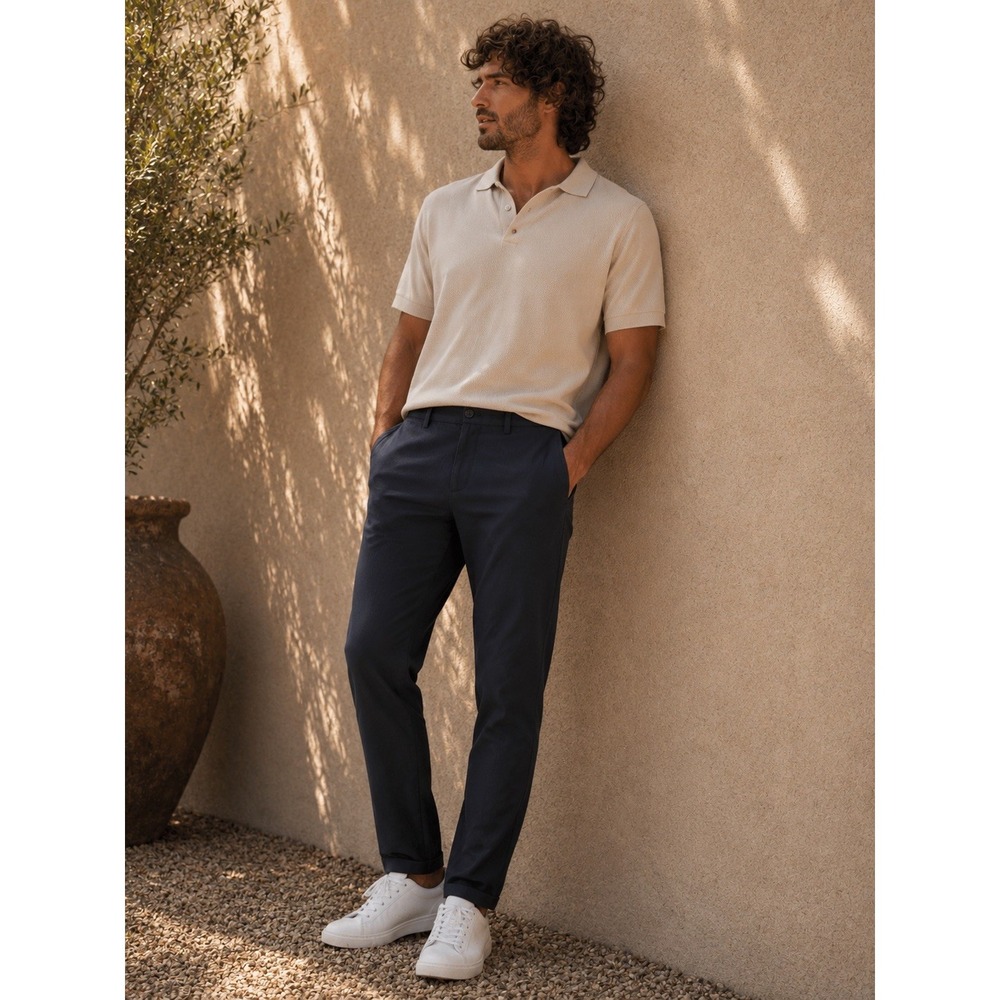 Theory Mens Zaine BE A Slim Tapered Tech Pants Navy Blue Size 30